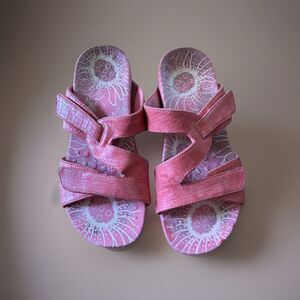 VIONIC LAUREN Orthaheel Slide Sandal Womens Orange 2 Adjustable Closure Size 8